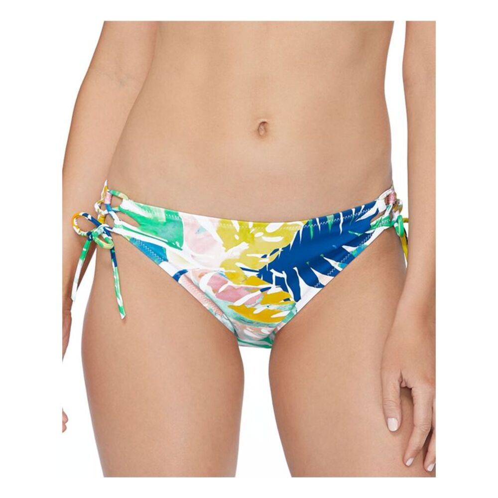 RAISINS Women's Blue Side Tie Palm Springs Bikini Swimsuit Bottom S